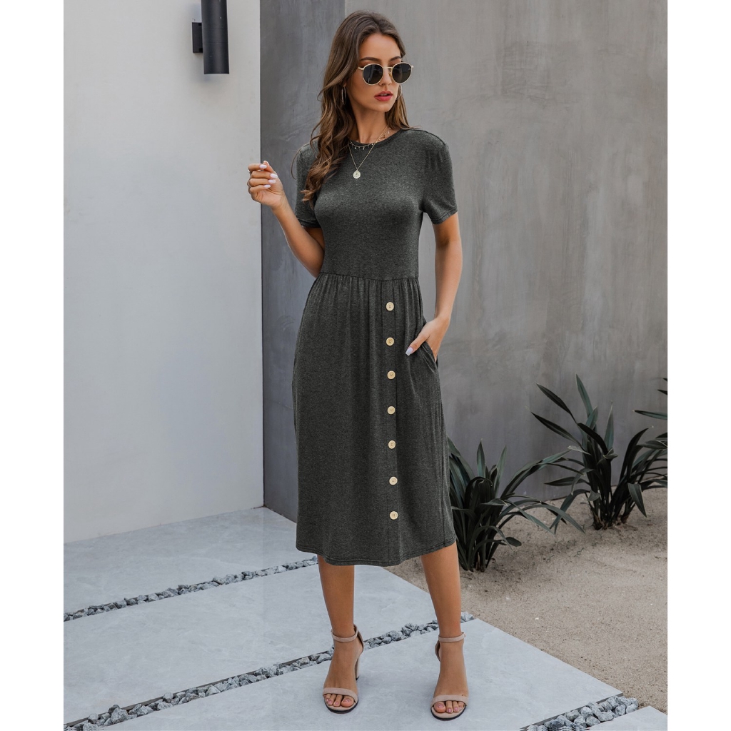 long fitted dress casual