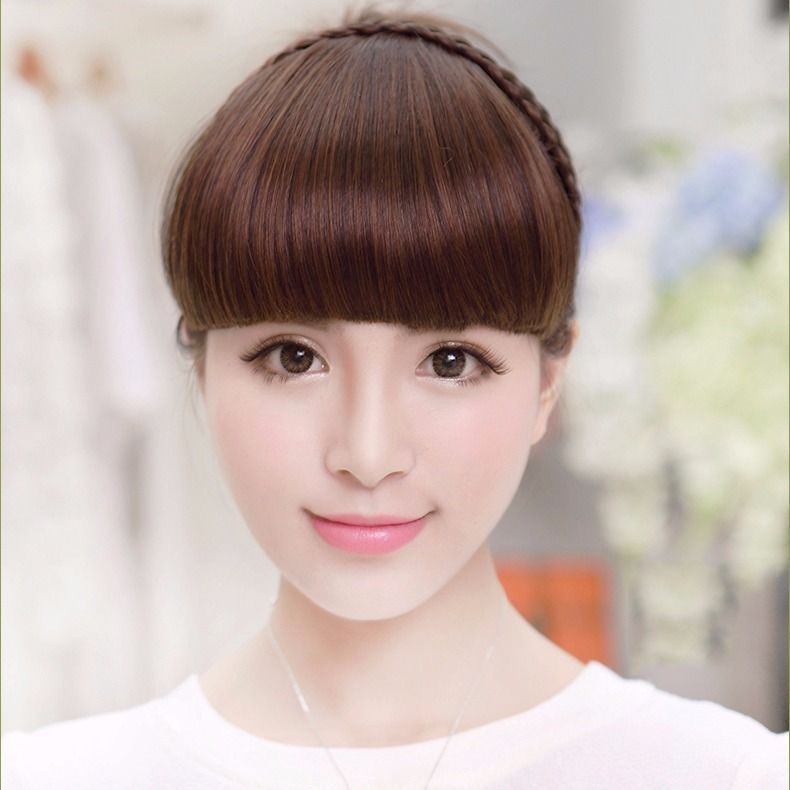 Wig Female Fake Bangs Band Headband Ladies AllInOne Piece Head