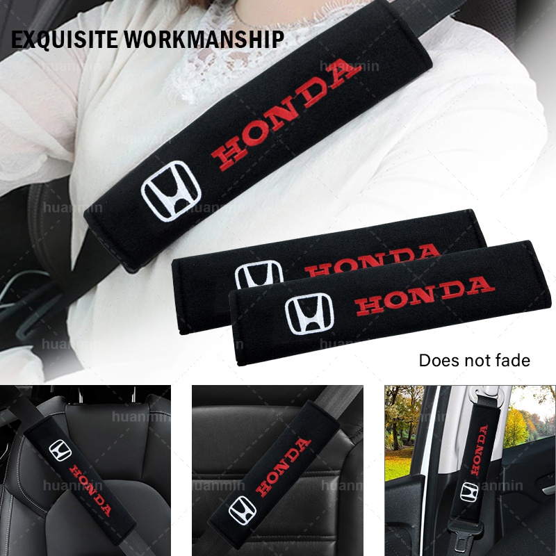 Honda Car Seat Belt Cover Shoulder Pad Seatbelt Black Cotton Auto