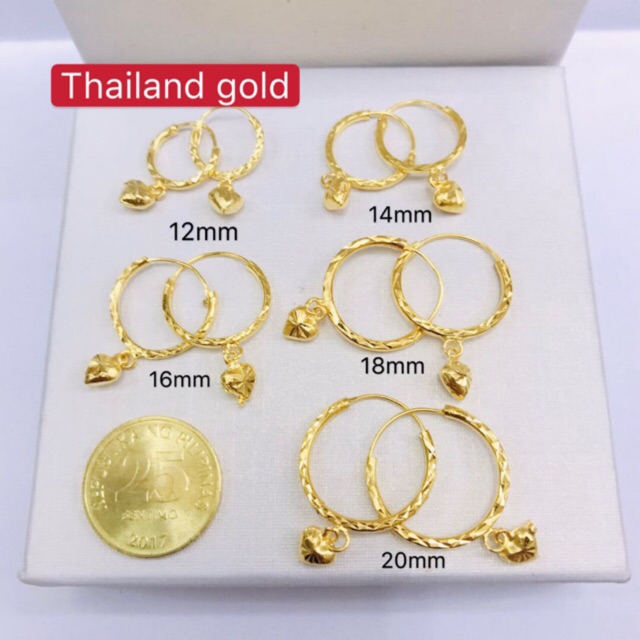 [YH] 14k Thailand Gold Plated Earrings jewelry | Shopee Philippines