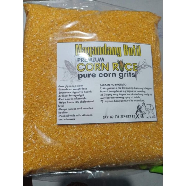 1 Kg Yellow Corn Rice Bigas Na Mais Premium Corn Grits Shopee Philippines