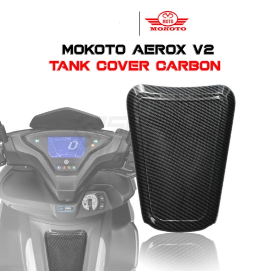 AEROX V2 GAS FUEL TANK COVER GLOSSY CARBON FOR AEROX 155 V2 MOTORCYCLE