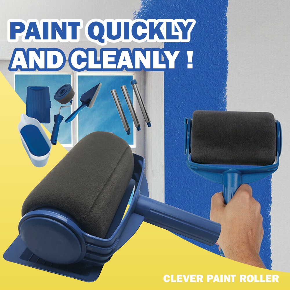 REUSABLE CLEVER PAINT 6in1 ROLLER Set Tool Paint Clever Paint Brush w