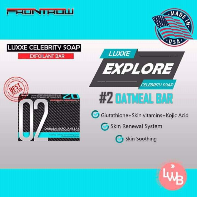 Frontrow Soap 02 (Oatmeal Exfoliant Bar with Glutathione + Skin
