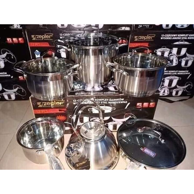 Zepter vichelena stainless steel cookware set induction ready heat