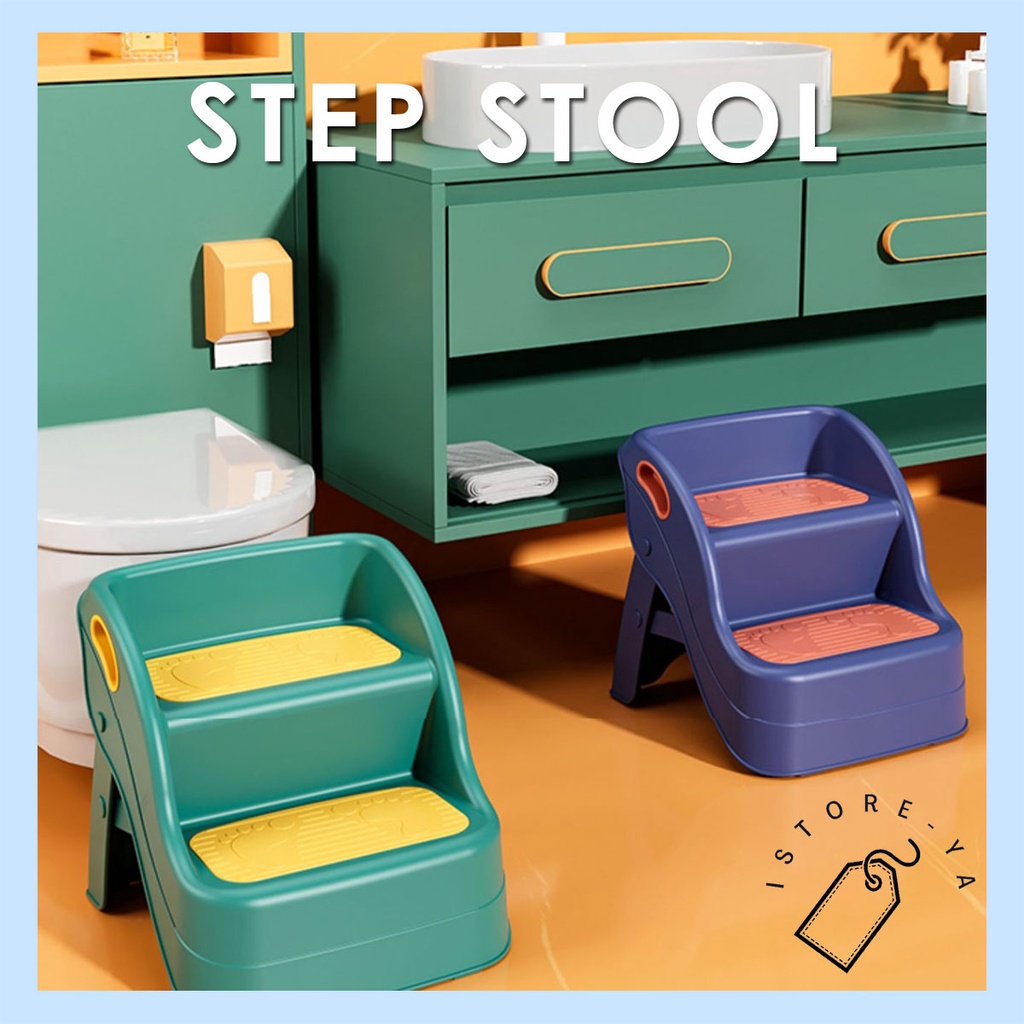 ISTOREYA Kids Stepping Stool Doublelayer Toddler Hand Washing Step