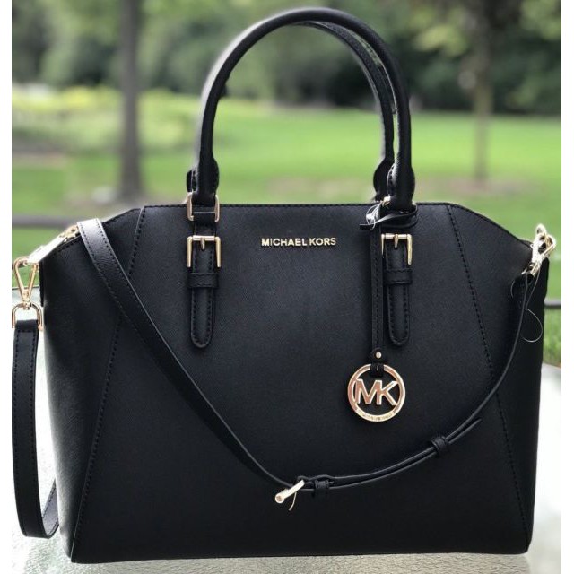 black and grey michael kors bag