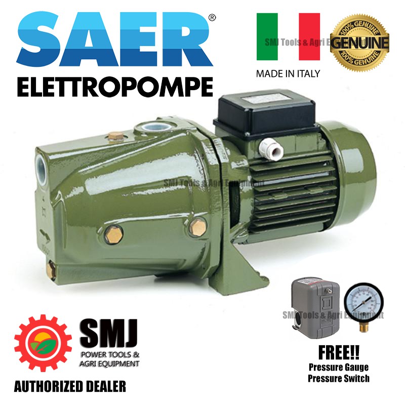 Saer Water Pump GENUINE ITALY Shallow Deepwell Booster Pump 1HP FREE