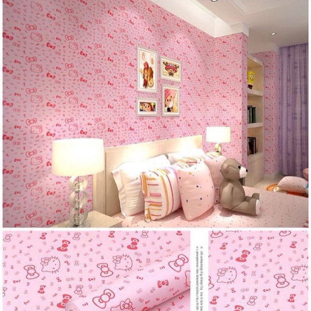 Hello Kitty Wallpaper Adhesive Waterproof Pvc