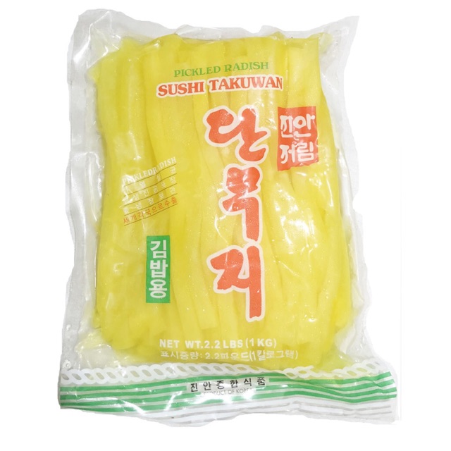 Korea Pickled Radish Danmuji Yellow for Sushi kimbap 1kg Shopee