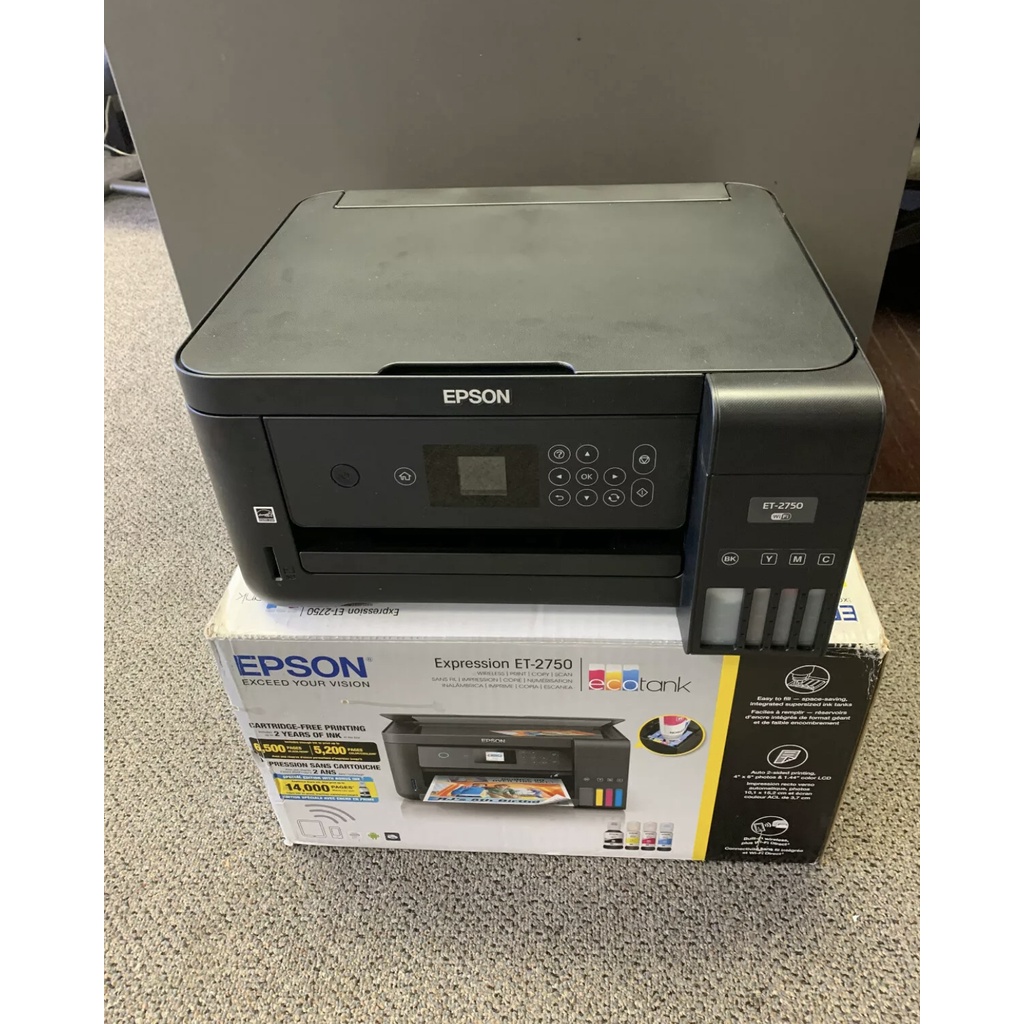 Epson ET2750 Expression EcoTank AllinOne Printer TESTED w/ ink