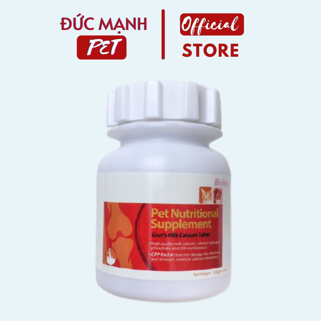 Calcium Bioline Goat Milk Tablets Calcium Supplement For Dogs And