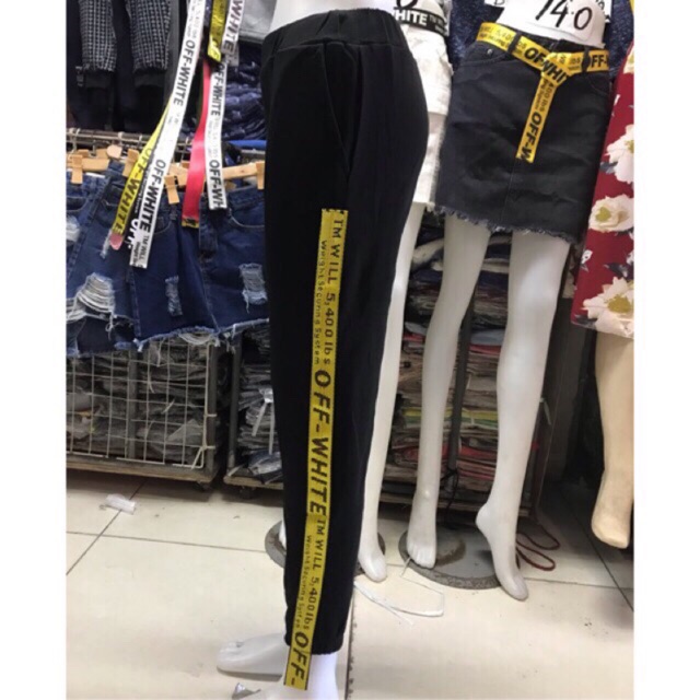 Men off white track pants Jogger pants 