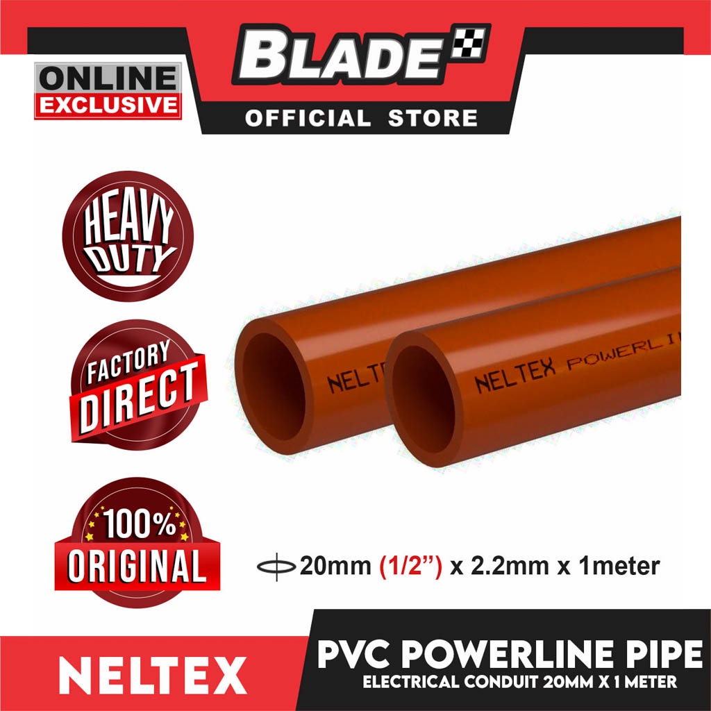 Neltex PVC Powerline Electrical Conduit Pipe 20mm x 1meter Shopee