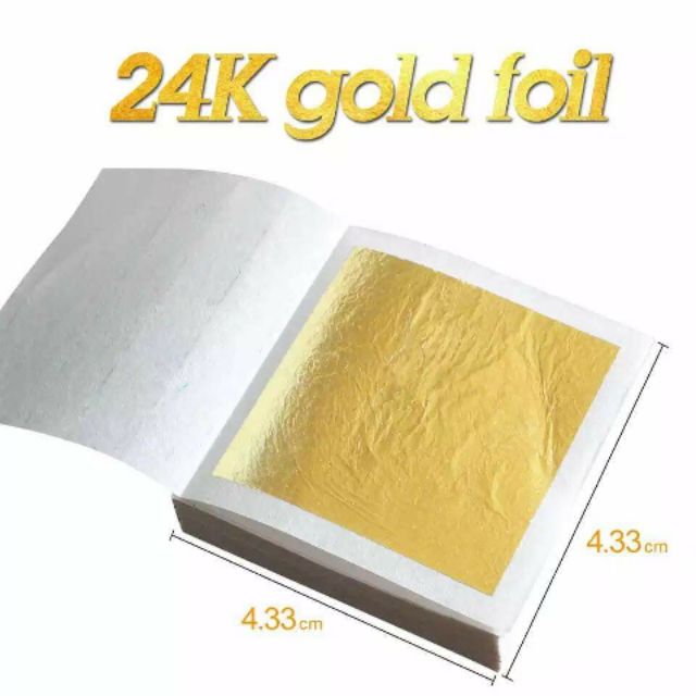 24k Gold Leaf Hoja De Oro Edible Gold Leaf For Cake Food Decoration