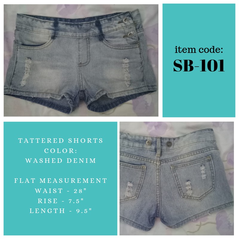 size 26 denim shorts