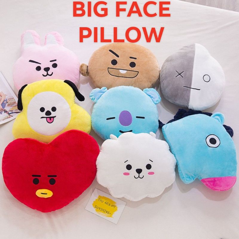 BTS KPOP BT21 BIG PILLOW TATA KOYA RJ VAN CHIMMY MANG SHOOKY COOKY ...