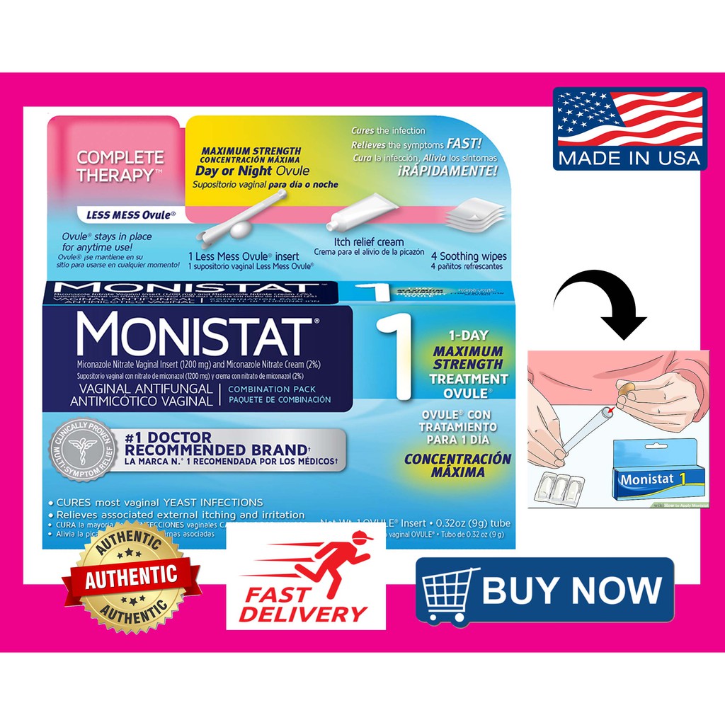 MONISTAT 1 Day Treatment Ovule for Yeast Infection