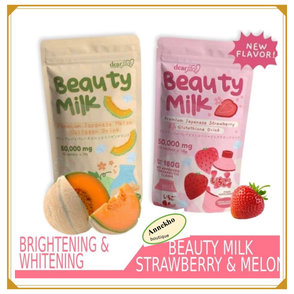 Authentic! Dear Face Beauty Milk Premium Japanese Melon Collagen