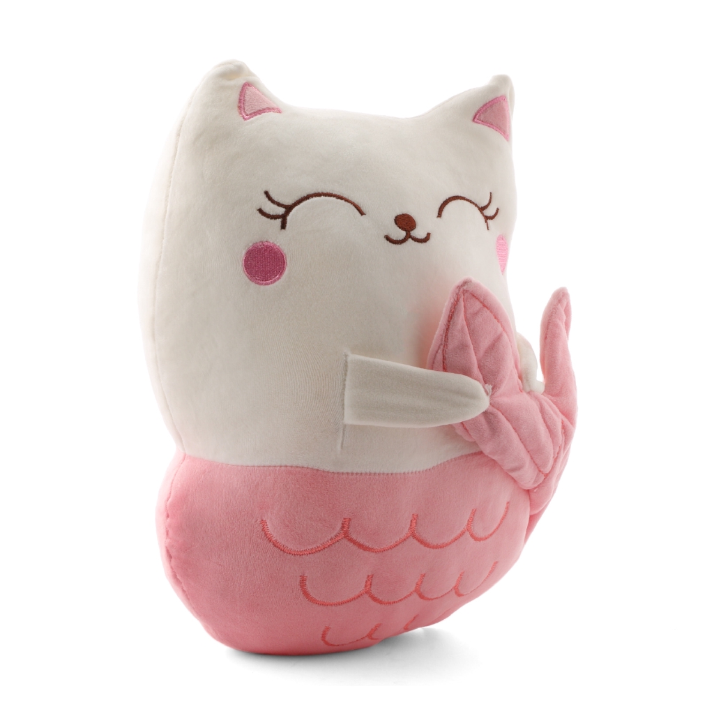 pink stuffed cat