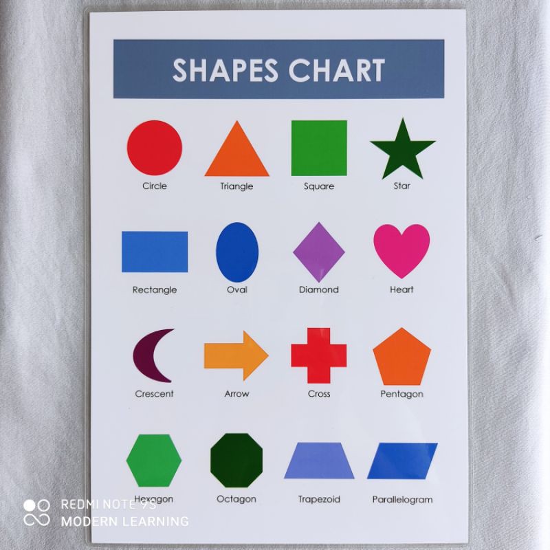 Laminated Shapes Chart A4 Shopee Philippines 