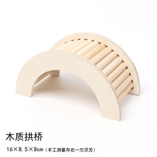 Hamster Wooden Stairs To Avoid Tunnels Golden Bear House Climbing Birch Bridge Curved Tree Hole. #6