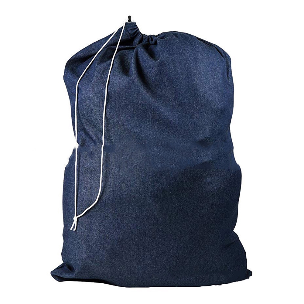 The Dirty Black Bag Thick Denim Dirty Clothes Black Drawstring Large Capacity Travel