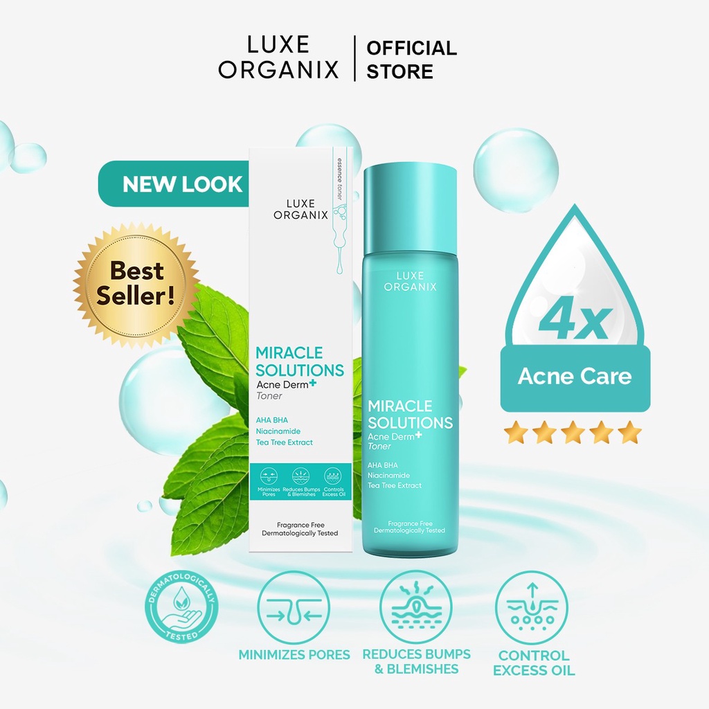 Luxe Organix Miracle Solutions Aha/Bha Pore Toner 150mL | Shopee ...