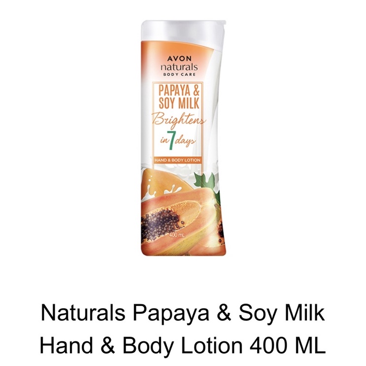 Avon Papaya and Soy Milk Lotion 400ml Shopee Philippines