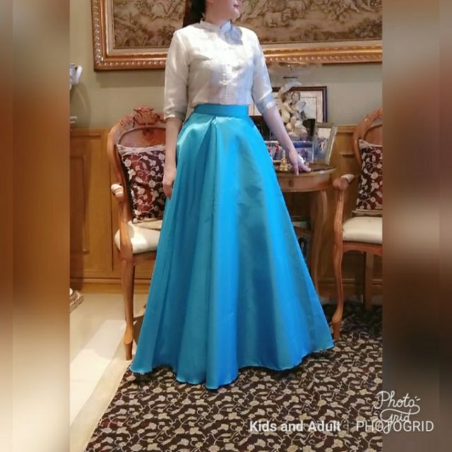 filipiniana dress blouse and skirt