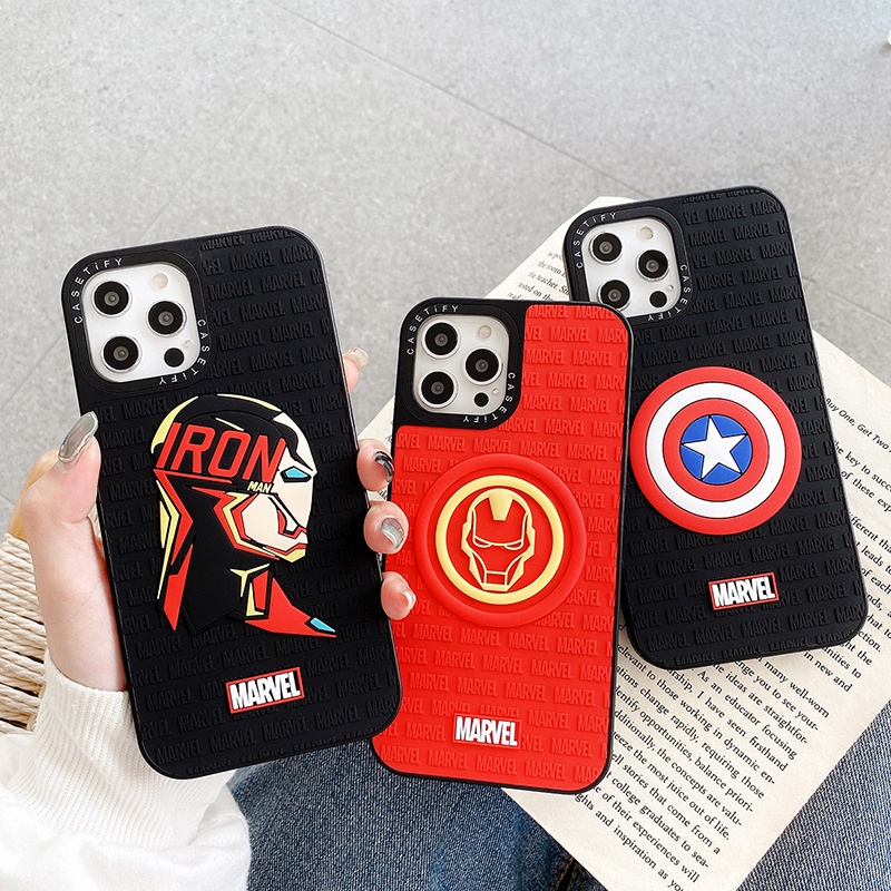 Marvel Hero Iron Man Captain America Phone Case Iphone 11 12 13 Iphone 7 8 6 6 S Plus X Xr Xs Max 11 12 Pro Max Se Ins Painting Soft Tpu Silicone Shockproof Case Cover Shopee Philippines