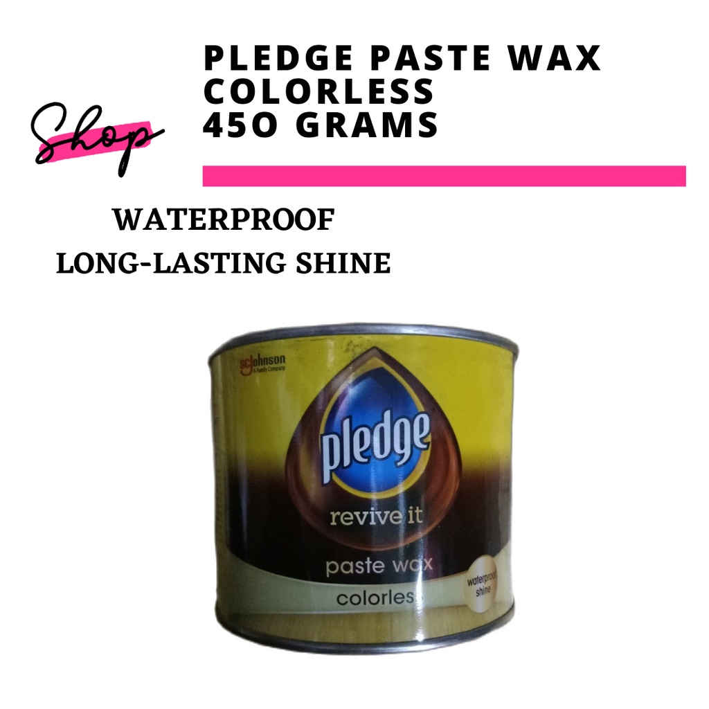 PLEDGE PASTE WAX/ WATERPROOF SHINE PLEDGE FLOOR WAX (450 GRAMS