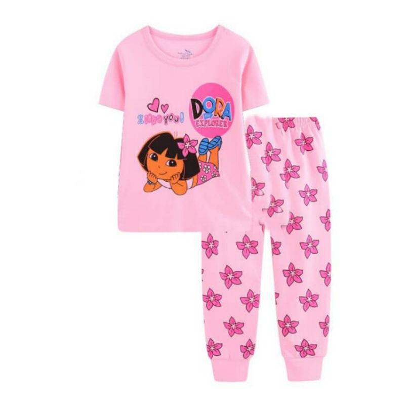 baby girl short sleeve pajamas