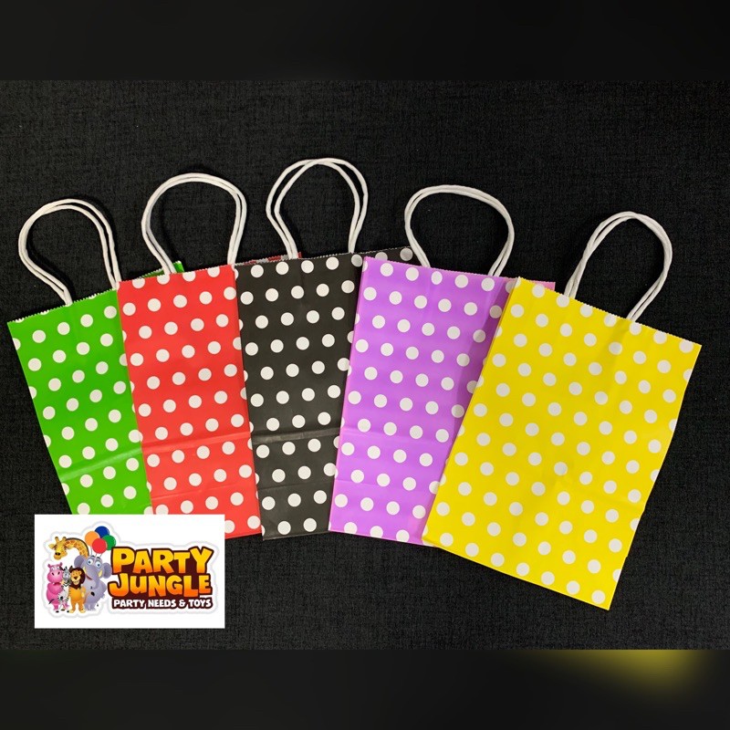 Paper Lootbags Polka Small | Shopee Philippines