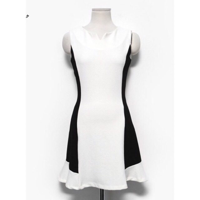 black & white casual dress