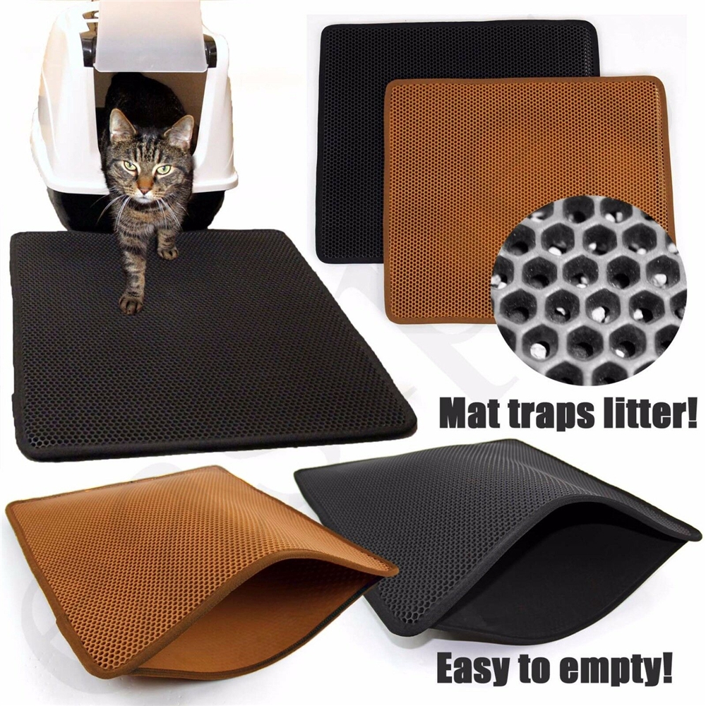 Waterproof Cat Litter Trapper Mat EVA Double Layer pet cat litter pad