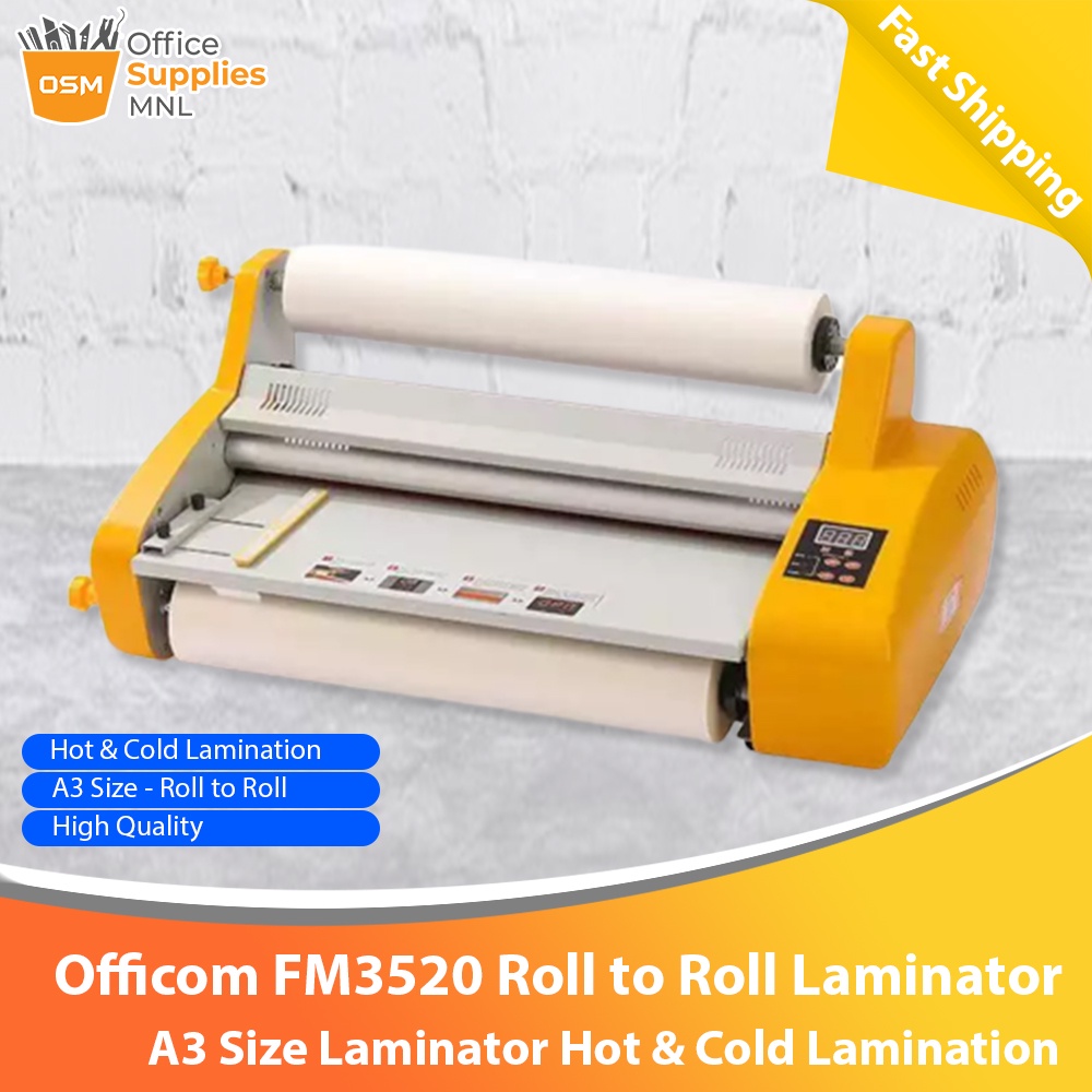 Laminator Fm3520 Officom Roll To Roll A3 Size High Quality Laminator