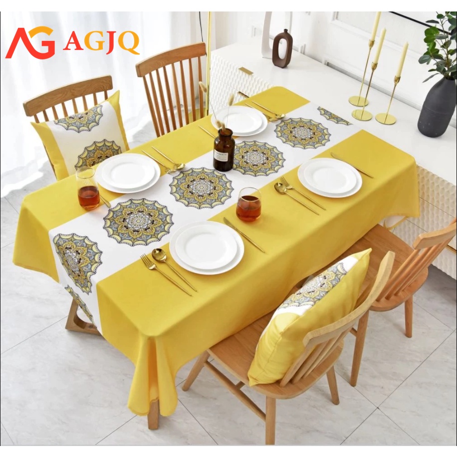 PEVA Waterproof Oilproof Table Cover with Cotton Backside | Shopee ...