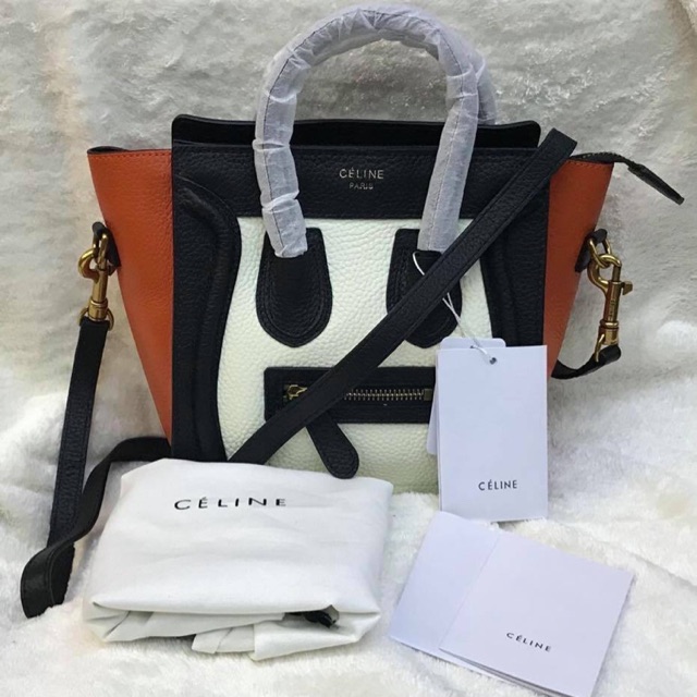 celine luggage nano tricolor