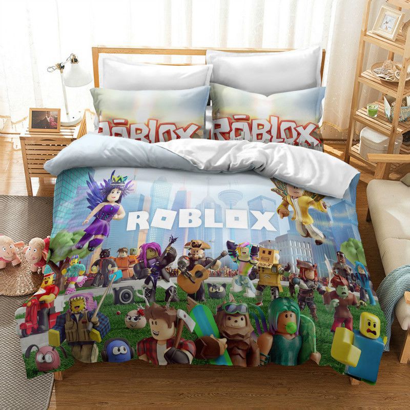 Roblox 3d Printed Bedding Set Duvet Cover Pillowcase Bed Set King Queen Double Shopee Philippines - roblox twin bed set