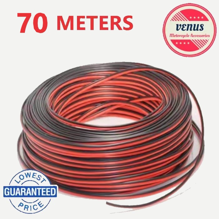 Double Cable Wire SPEAKER WIRE motor motorcycle wire 70 METERS Shopee