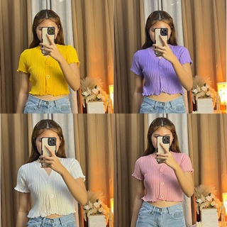 Plain Knitted Tops Sleeve Stretchable by SHOPaulyn