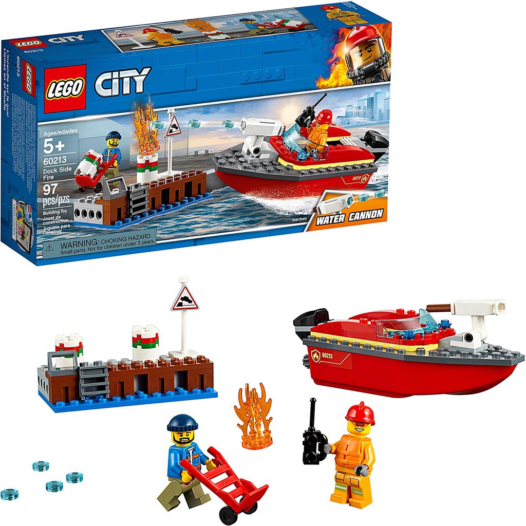  LEGO  City  Dock Side Fire 60213 Building Kit 97 Pieces 