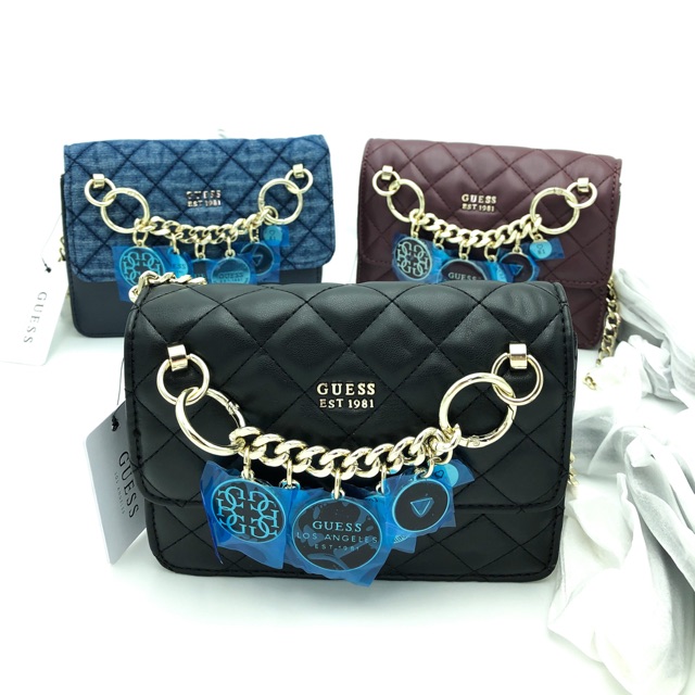 guess victoria chain shoulder bag