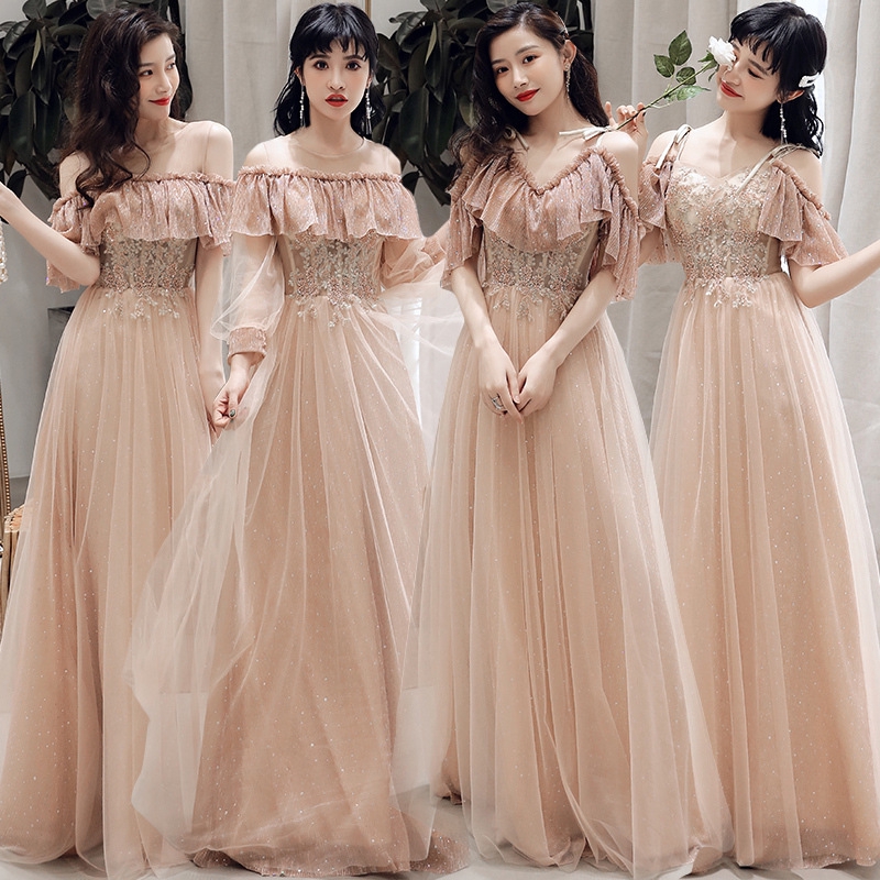 rose gold gown dress