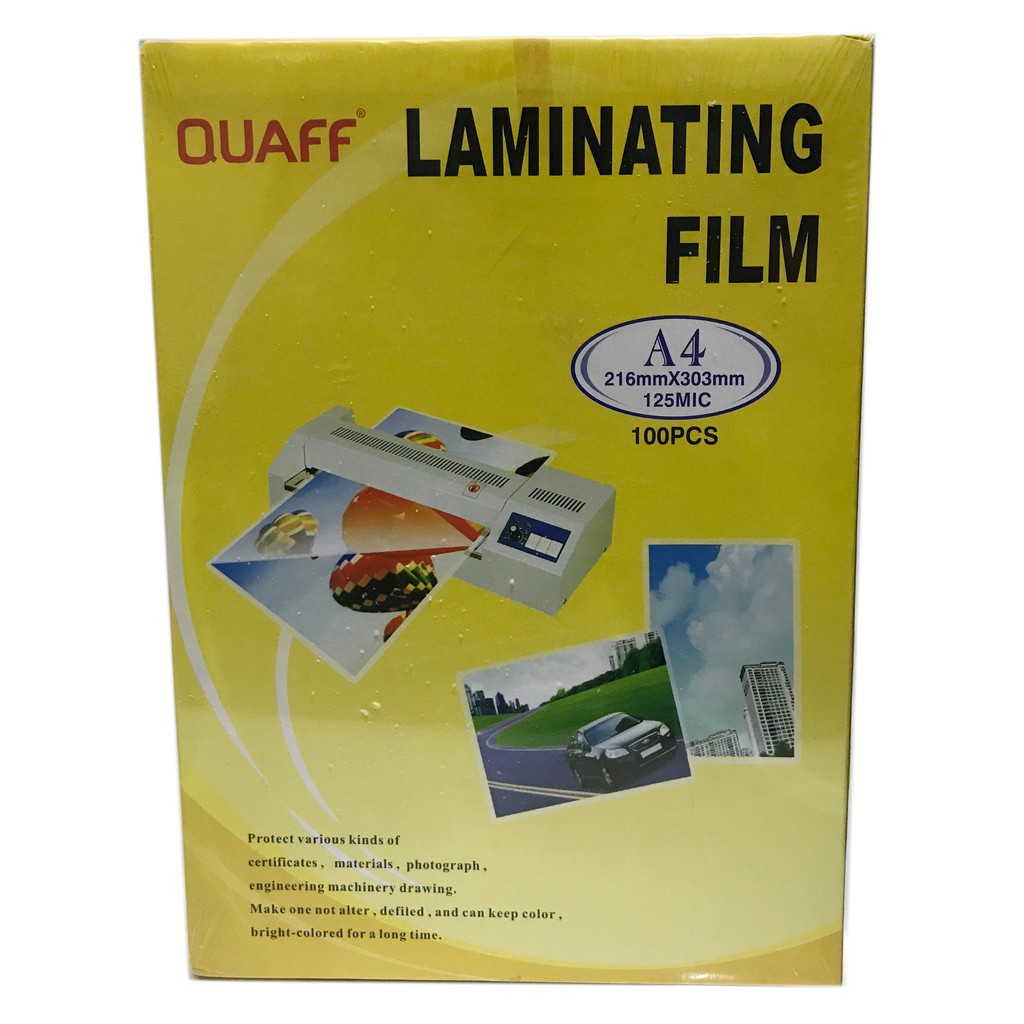 Quaff Laminating Film 216mm x 303mm (A4) 125 Micron Shopee Philippines