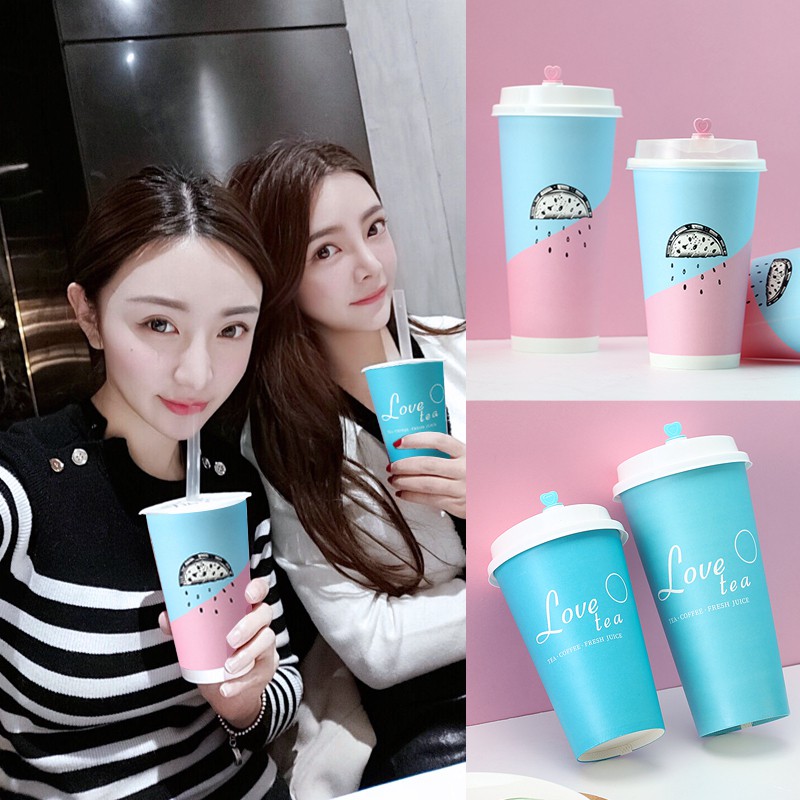 Half Watermelon Disposable Milk Tea Paper Cup Thickened Coffee Hot Drink Anti Scalding Cup Shopee Philippines