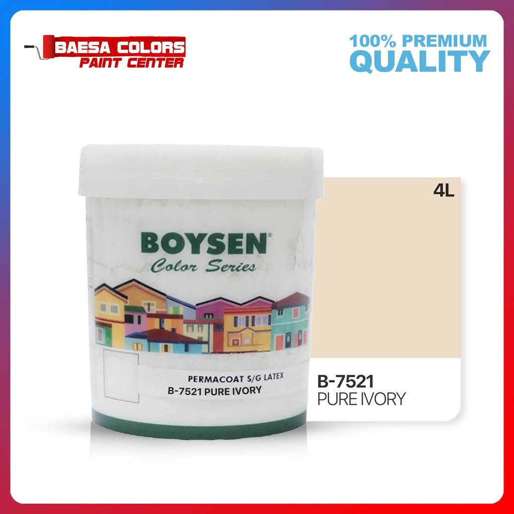 BOYSEN Permacoat Flat Latex Paint 4L Gallon (For Concrete Stone