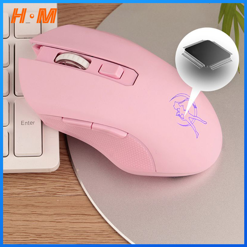 【H·M】Wireless Mouse Pink Silent Mouse Sailor Moon LED Optical Game Mice