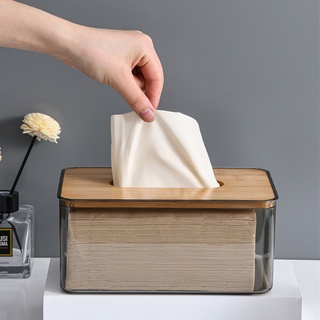 Chit tissue holder box with cover Nordic Wood minimalist tissue box kitchen household tissue holder #2